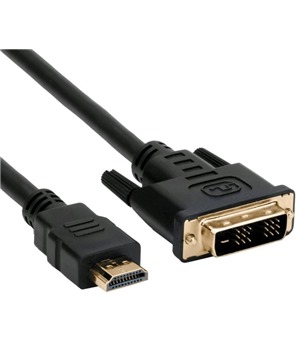 C-TECH HDMI / DVI Dual, 1,8m ern kabel