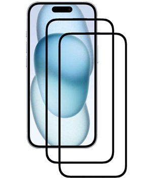 CELLFISH DUO 5D tvrzen sklo pro Apple iPhone 15 Full-Frame ern 2ks