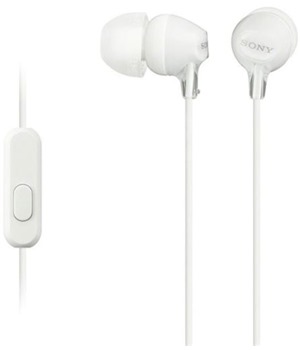 SONY MDR-EX155AP sluchátka s ovladačem bílá