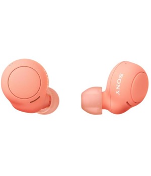 SONY WF-C500 bezdrátová sluchátka do uší červeno-oranžová SLEVA na FIXED 20W nabíječka s PD