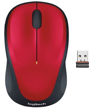 Logitech M235 bezdrátová myš červená