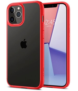 Spigen Ultra Hybrid zadní kryt pro Apple iPhone 12 / 12 Pro červený možnost přikoupení gravitycord se slevou 30%