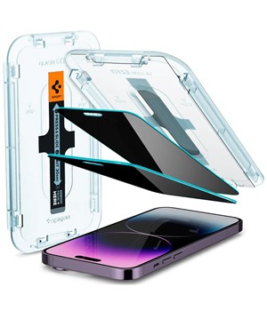 Spigen Glass EZ Fit Privacy tvrzen sklo pro Apple iPhone 14 Pro Max ern 2ks