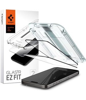 Spigen Glass.tR EZ Fit tvrzen sklo pro Apple iPhone 15 Pro 2ks ern