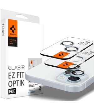 Spigen Glass.tR EZ Fit Optik Pro tvrzen sklo na oky fotoapartu pro Apple iPhone 15 / 15 Plus / 14 / 14 Plus 2ks modr