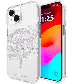 Case Mate Karat Touch of Pearl odolný zadní kryt s podporou MagSafe pro Apple iPhone 15 Plus čirý