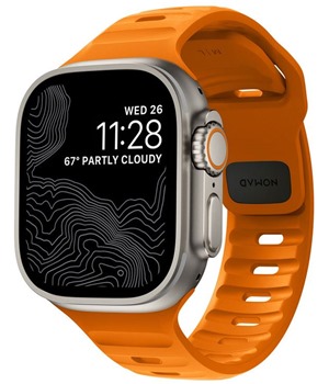 Nomad Sport Strap gumov emnek pro Apple Watch 42 / 44 / 45 / 49mm oranov