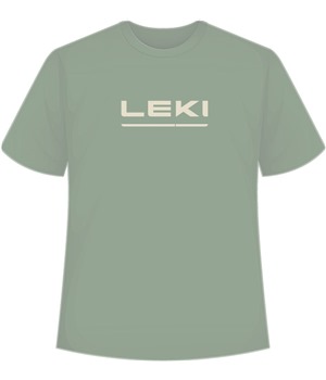 LEKI Logo T-Shirt LEKI, smokegreen-cremewhite, L
