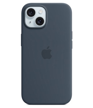 Apple silikonov zadn kryt s podporou MagSafe pro Apple iPhone 15 boukov modr