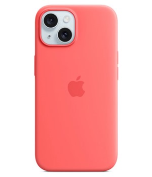 Apple silikonov zadn kryt s podporou MagSafe pro Apple iPhone 15 svtle melounov