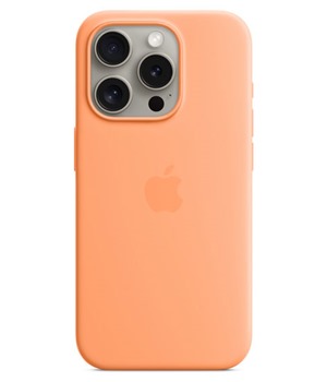 Apple silikonov zadn kryt s podporou MagSafe pro Apple iPhone 15 Pro sorbetov oranov