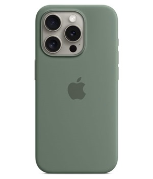 Apple silikonov zadn kryt s podporou MagSafe pro Apple iPhone 15 Pro zelen