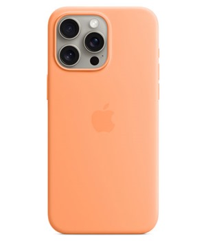 Apple silikonov zadn kryt s podporou MagSafe pro Apple iPhone 15 Pro Max sorbetov oranov
