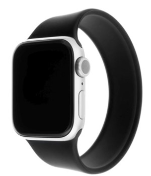 FIXED Silicone Strap elastick silikonov emnek pro Apple Watch 42 / 44 / 45 / 49mm ern L