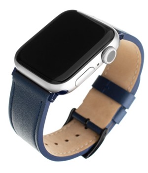 FIXED Leather Strap koen emnek pro Apple Watch 42 / 44 / 45 / 49mm modr