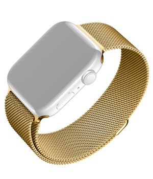FIXED Mesh Strap nerezový řemínek pro Apple Watch 42/44/45mm zlatý