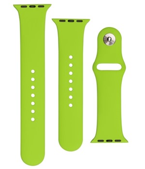 FIXED Silicone Strap Set silikonovch emnk pro Apple Watch 42 / 44 / 45 / 49mm zelen