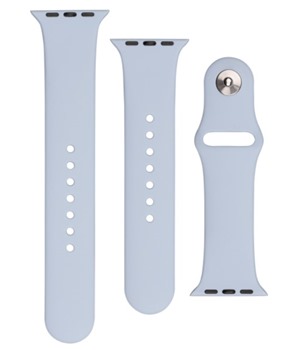 FIXED Silicone Strap Set silikonovch emnk pro Apple Watch 42 / 44 / 45 / 49mm svtle modr