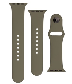 FIXED Set silikonových řemínků pro Apple Watch 38/40/41mm olivový