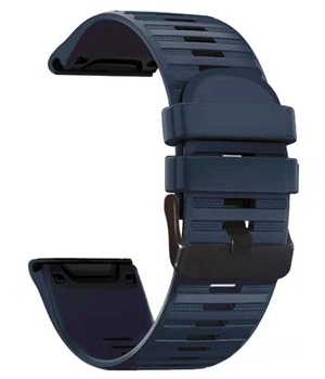 RhinoTech Strap silikonov sportovn emnek 26mm QuickFit pro Garmin tmav modr