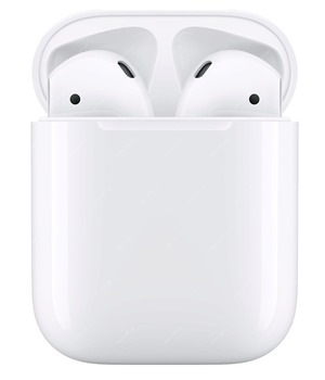 Apple AirPods 2019 bezdrátová sluchátka s nabíjecím pouzdrem s drátovým nabíjením bílá (MV7N2ZM/A)