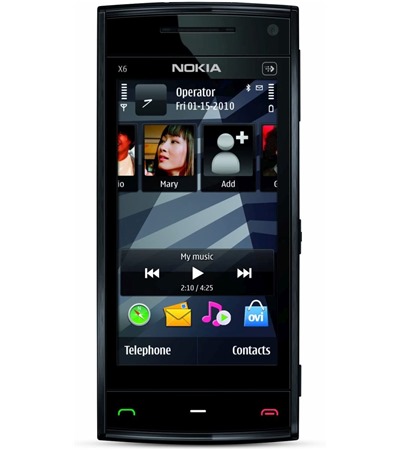 Nokia X6 Black 16GB + dr��k do auta
