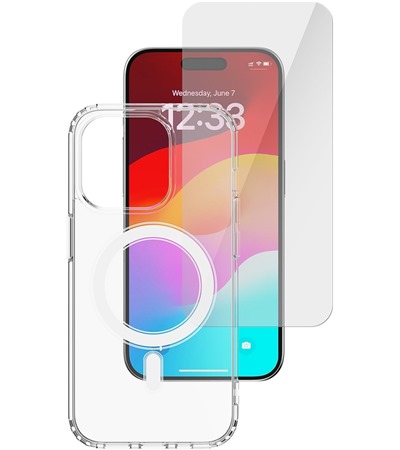 4smarts 360 Protection set: tvrzen sklo + zadn kryt s MagSafe magnety pro Apple iPhone 15 Pro Max