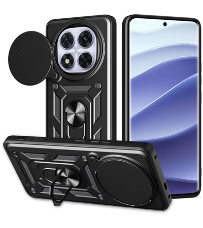 Tech-Protect CamShield zadn� kryt s krytkou kamery / stoj�nkem pro Xiaomi Redmi Note 14 Pro 5G / POCO X7 5G �ern�