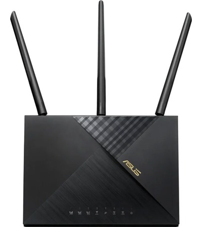 ASUS 4G-AX56 4G / Wi-Fi 6 modem / router 4smarts GaN Flex Pro 200W PD / QC nabíječka s prodlužovacím adaptérem