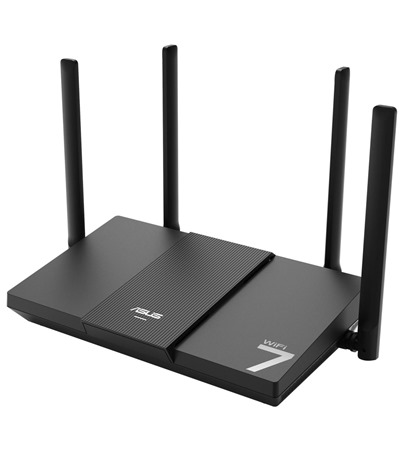 ASUS RT-BE50 router s podporou Wi-Fi 7 ern ASUS TUF Gaming P1 hern podloka pod my ern ,Tech-Protect PC6X6 prodluovac kabel 2m 6x zsuvka, 3x USB-A 3x USB-C 