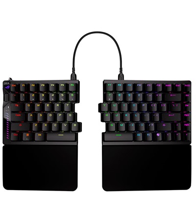 ASUS ROG Falcata (ROG HFX Magnetic V2 / PBT)  US bezdrtov mechanick klvesnice ern ASUS TUF Gaming P1 hern podloka pod my ern 