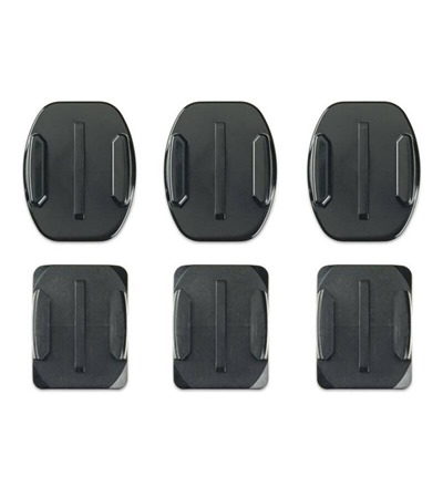 GoPro Zak�iven� + ploch� nalepovac� dr��ky (Curved + Flat Adhesive Mounts) pro v�echny GoPro kamery