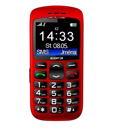 Aligator A670 Senior Red + nab�jec� stoj�nek
