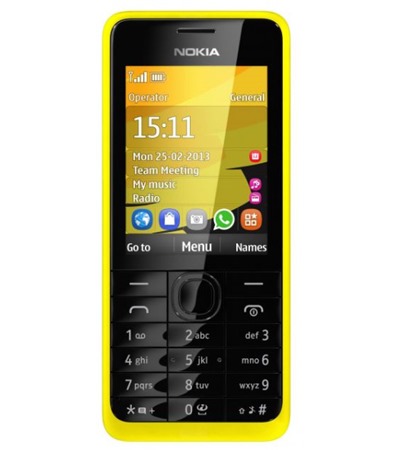 Nokia 301 Yellow