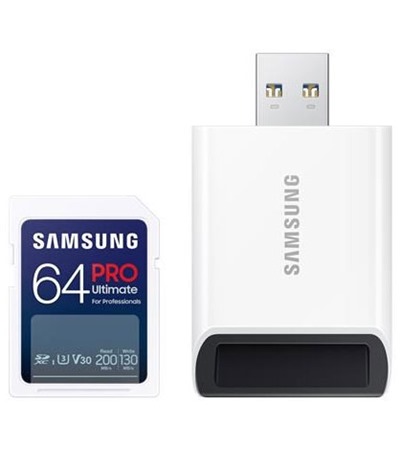 Samsung PRO Ultimate SDXC 64GB + USB adaptr