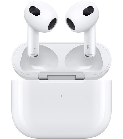 Apple AirPods (3rd gen.) bezdrtov sluchtka s Magsafe bl 4smarts GaN Flex Pro 200W PD / QC nabjeka s prodluovacm adaptrem ,LDNIO SC10610 prodluovac kabel 2m 10x zsuvka, 5x USB-A, 1x USB-C bl 