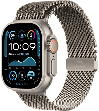 Apple Watch Ultra 2 2024 Natural + Natural Titanium Milanese Loop S