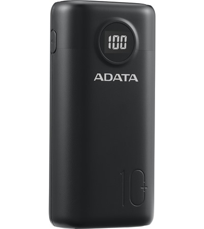 ADATA P10000QCD powerbanka 22,5W 10000mAh PD/ QC ern Tech-Protect PC6X6 prodluovac kabel 2m 6x zsuvka, 3x USB-A 3x USB-C 