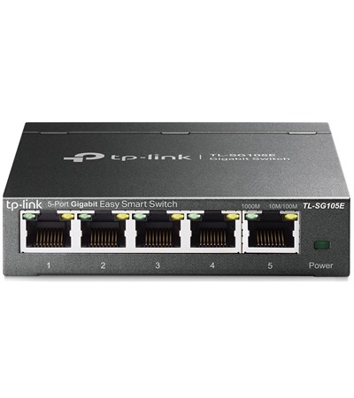 TP-Link TL-SG105E 5-Port Gigabit Easy Smart Switch C-TECH patchcord Cat5e UTP, 10m ed sov kabel ,C-TECH patchcord Cat5e UTP, 5m ed sov kabel ,C-TECH patchcord Cat5e UTP, 3m ed sov kabel 