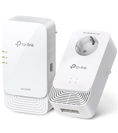 TP-Link PGW2440 KIT powerline s podporou Wi-Fi 6 Tech-Protect PC6X6 prodluovac kabel 2m 6x zsuvka, 3x USB-A 3x USB-C 