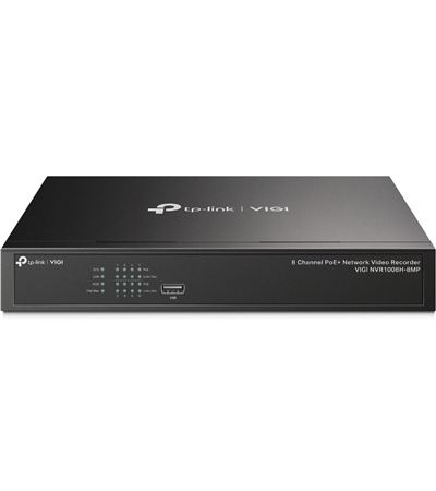 TP-Link VIGI NVR1008H-8MP sov videorekordr ern LDNIO SC10610 prodluovac kabel 2m 10x zsuvka, 5x USB-A, 1x USB-C bl