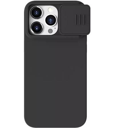 Nillkin CamShield Silky Magnetic zadní silikonový kryt s krytkou kamery pro Apple iPhone 15 Pro Max černý