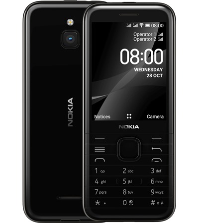 Nokia 8000 4G Dual SIM Black