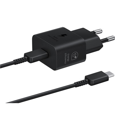 Samsung 25W nabjeka USB-C s kabelem ern (EP-T2510XBEGEU) Tech-Protect PC6X6 prodluovac kabel 2m 6x zsuvka, 3x USB-A 3x USB-C 