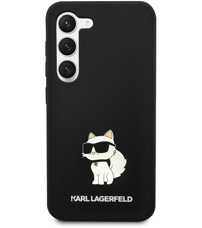 Karl Lagerfeld Choupette NFT silikonov zadn kryt pro Samsung Galaxy S23 ern