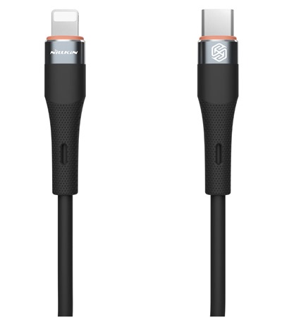 Nillkin Flowspeed Liquid Silicone USB-C/Lightning 27W 1,2m ern kabel