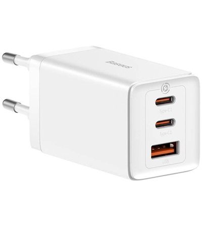 Baseus GaN5 Pro 65W PD / QC nabjeka s kabelem USB-C bl Sleva 15% na organizr kabel  ,Tech-Protect PC6X6 prodluovac kabel 2m 6x zsuvka, 3x USB-A 3x USB-C 