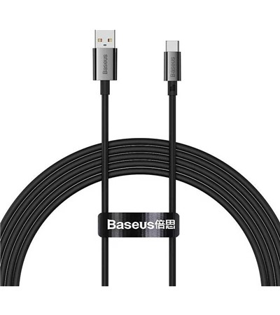 Baseus Superior USB-A / USB-C 100W 2m ern kabel