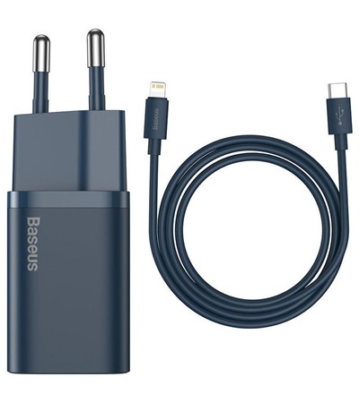 Baseus Super Si 20W PD nabjeka do st s kabelem Lightning bl Sleva 15% na organizr kabel  ,LDNIO SC10610 prodluovac kabel 2m 10x zsuvka, 5x USB-A, 1x USB-C bl