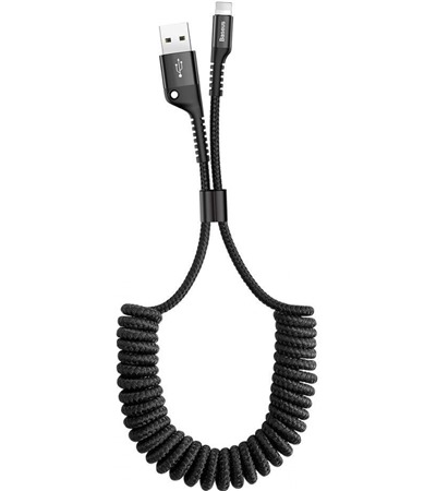 Baseus Fish Eye Spring USB-A / Lightning 1m ern kabel Sleva 15% na organizr kabel
